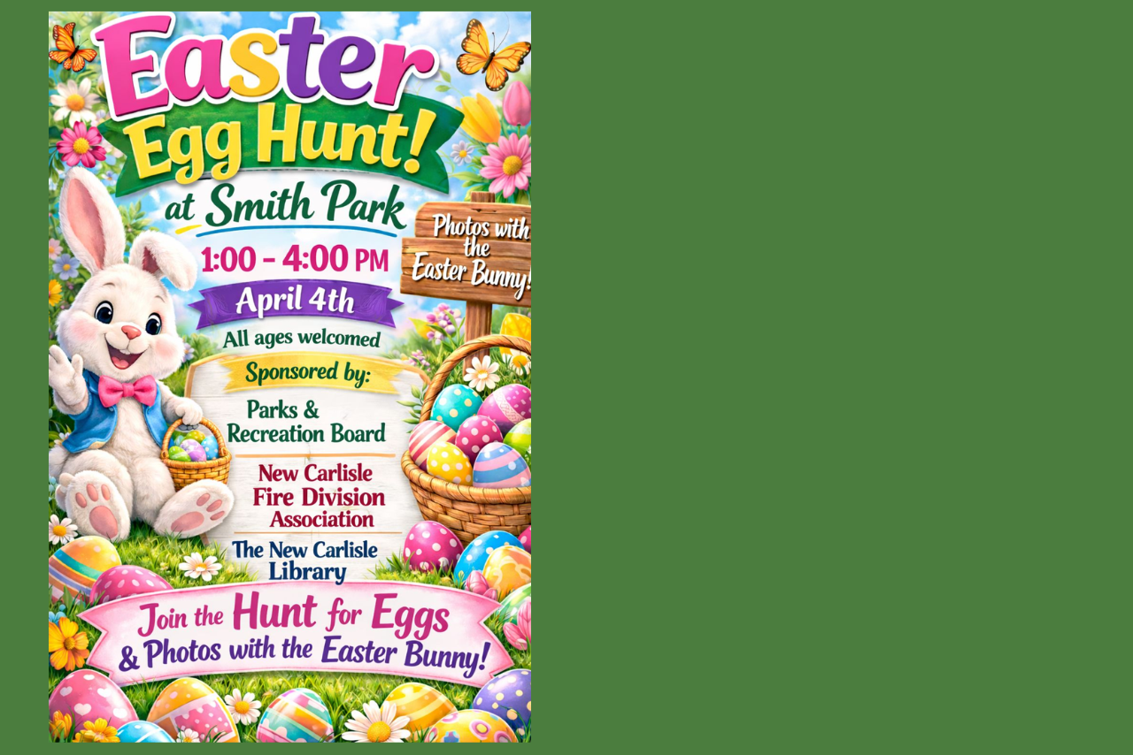 Egg Hunt at Smith Park, April 4, 1-4 pm, all ages welcome!