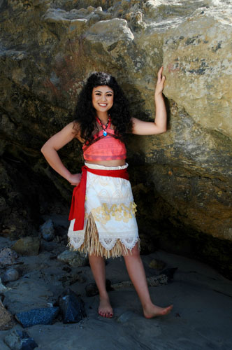 Photograph of Disney Princess character Moana.  She will be visiting the library on Dec. 11 from 6:30-7:30 p.m.