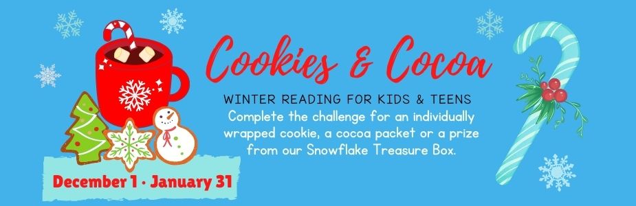 Information about our Winter Reading program for kids and teens.  Call 937-845-3601 for more information.
